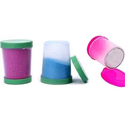 Ascension Design Diwali Floor Rangoli Art 10 Multicolour Glitter Rangoli Powder 80g Each Pack with 6 Fillers Ceramic Colours Rangoli Colours Rangoli Making Kit for Navratri Pongal Pooja Mandir image 3