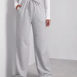 progeny Solid Cotton Blend Women Athleisure Track Pant Sweatpants image 2