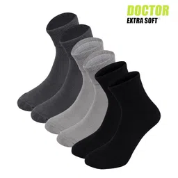 doctor extra soft Men's Classic Premium Cushioned Bamboo Ankle Socks| Half Terry,Odour-Free & Breathable| Ideal For Sports,Sneaker,Running,Gymtraining,Athletic| Everyday Use Pack Of 3 image 3