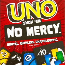 Mattel Games ​UNO Show ‘em No Mercy Card Game for Kids, Adults & Family Parties and Travel with Extra Cards, Special Rules and Tougher Penalties. image 1