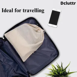 dcluttr Shoe Bag for Travel - 12 Pack Shoe Cover for Storage, Washable & Reusable, Odour Resistant Shoe Storage Bags with Sturdy Drawstring Design for Shoes, Toiletries, Toys & More image 2