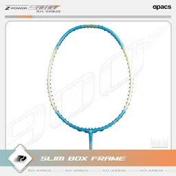 Apacs Z Power 900 RP+ Super Lite (Unstrung, 75g Super Lightweight) Made in Vietnam | Head Heavy | Extra Slim Shaft | Japanese High Modulus Graphite Badminton Racket with Free Full Cover (Yellow Blue) image 3