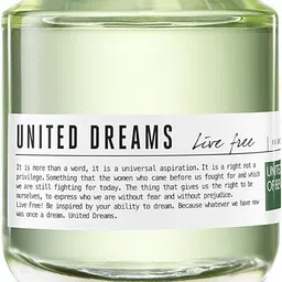 united colors of benetton Benetton United Dreams Live Free Eau de Toilette Spray for Women, 80 ml image 2