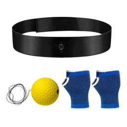 atorse ATORSE™ Boxing Reflex Ball Headband Improve Hand Eye Coordination Agility Adjustable Yellow image 5