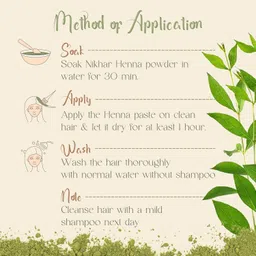 Nikhar Henna Powder For Hair Color, with Amla, Aritha & Shikakai, Natural Mehandi for Extra Conditioning, Organic Heena for Hair Fall Control & Growth, (Pack of 20) image 5