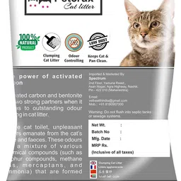 PetCrux Scoopable Natural Activated Carbon Clumping Cat Litter | Superior Odour Control, Dust Free | Best Natural Charcoal Litter Dust Free Scoopable (for Multiple Cats), 5Kg image 4