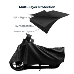 algrowd Bike Body Cover Compatible for Ola S1X Electric Water Resistant Dustproof/Indoor/Outdoor and Parking with All Varients Full Body Protection (Black) image 3
