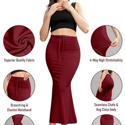 kanishtha Women Saree Shapewear Petticoat Skirt image 2