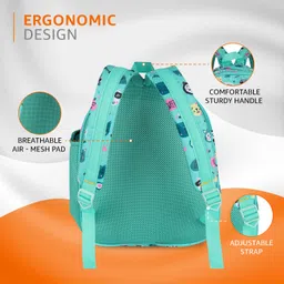 amazon basics Trendy and Spacious Kids Backpack | Comfortable Padding (Turquoise) image 4