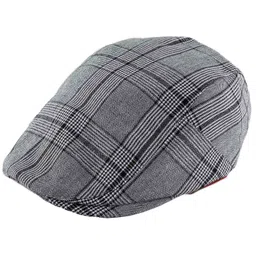 the tie hub Black & White Merchants Flat Cap – Classic Newsboy Hat for Men image 1