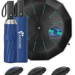 anycho Umbrella for Men, 3+1 Folding Umbrella image 1