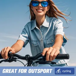 Wireless Bluetooth Sunglasses for Men Women Polarized, Smart Sunglasses Headphones Bluetooth 5.3 Audio Glasses with Speakers Listenable Songs, Blue Tooth Smartglasses Sunglasses for iPhone Android image 5