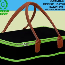 green decor GREEN DECOR-Non Woven Fabric Diaper Caddy Bag with Handles & Zip Lock for Smart Mothers Baby Diaper Caddy Wipes Felt Storage Organizers,Foldable & Portable(Black&Tan&Parrot-15X10X8 Inch) image 3