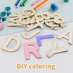 LET'S DIY 12-inch MDF Wooden Upper Case Alphabet S Letters - Perfect for Home Wall Decor, Crafts, and Artistic Projects | Versatile Cutouts for Lippan Art, Resin Work, Pyrography, and Beyond image 4