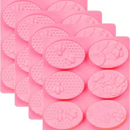 Zeinwap 3D Bee Silicone Molds, Honeycomb Mold for Soaps, Beehive Cake Baking Mold, Candle Mold Resin Mold for Homemade Craft (Oval, Random Color) image 1