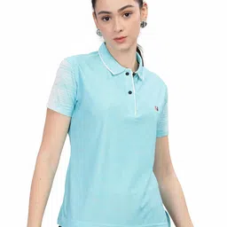 stellers Women's Half Sleeve Active Wear Polo T-Shirt| Feather Touch Feel | Regular Fit | Odour Resistant | Anti-Static | Wrinkle Free | Quick Dry | Stretchable | Lightweight | Sweat-Proof image 1