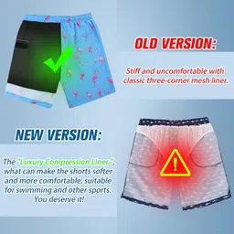 century star Mens Swim Trunks Swim Shorts with Mesh Lining Funny Swimwear Quick Dry Bathing Suits with Pockets, Sky Blue Flamingos, Medium image 5