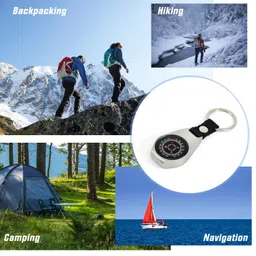 vteas MIASTAR Keychain Military Magnetic Compass | 2 Pack Style Key Ring Compass | Waterproof/Shockproof | Mini Metal Keychain Compass | Survival Gear Compass for Kids Hiking, Camping, Motoring, Outdoor image 4