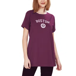 weet Women's Cotton Long Printed T-Shirt image 1