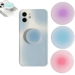 carthome 3PCS Phone Grip for Phone, 3Color Phone Grip, Scalable Base Grip, Mobile Socket Grips for Smartphones Phone (Pink/Blue/Purple) image 1