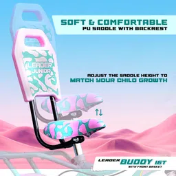 Leader Buddy 16T Sea Green/Light Pink Colour Cycle for Kids/Age Group 5-8 Years image 4