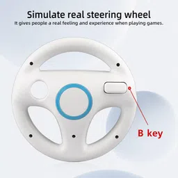 Xahpower Steering Wheel for Nintendo Wii and Wii U Remote Controller, 2 Pack Racing Wheels Games Accessories for Mario Kart (White) image 4