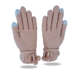 tomorrow fashion Winter Gloves for Women, Cold Weather Riding Gloves for Ladies, TouchScreen Bike and Scooty Riding Thermal Warmer for Girls - Knitted Wool Soft Lined With Wrist Lace Cosy and Stylish Dastana image 2