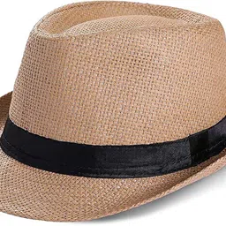 infispace Men's Jute Classic Fedora Summer Hat image 1