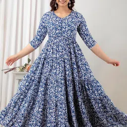 henal Women's Rayon Maternity Gown Pregnancy Casual Long Sleeve Dual Zipped for Feeding Nursing Maternity Comfort Gown image 3