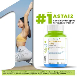 haleup Plant Based Astaxanthin 12 mg with Grape Seed Supplement I 60 Veg Capsules I Supports Eye, Joint & Skin Health I Boosts Immune System image 2
