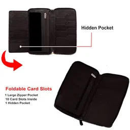 abys RFID Protected Coffee Leather Passport Holder for Men and Women (5117AB1) image 4