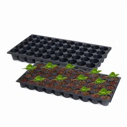 UGAOO Seedling Trays for Plants - 50 Cavities (Pack of 5) | 2X Thicker, Durable & Reusable Germination Tray for Farms & Kitchen Gardens image 1