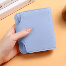 syga Women's Wallet with Zipper Closure Mini Purse Card/Coin/Cash/Key Holder(Blue) image 4