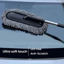 Autofy MAJIKO-3 Soft Microfiber Car Duster Car Brush for Car Cleaning Car Surface Wet & Dry Duster Multipurpose Home Duster Kitchen Cleaning (Extendable) Dusting Brush ‎(Assorted Colour) image 3