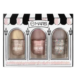 MARS EURO Nail Lacquer | Glossy Gel Finish | Rich Pigmentation | Chip Free | Quick Drying Formula | Long Lasting Nail Polish for Women (3 * 6.0 ml) (SET-01) image 1