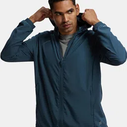 jockey MV40 Men's Microfiber Fabric Water Resistant Convertible Active Wear Hoodie Jacket image 5