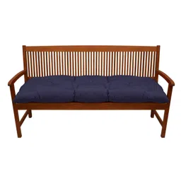 ira with word dwell in comfort Bench Pad Flair Comfortable Cushion 150x50cm Blue Swing or 2 Seater Garden Bench Cushion image 1