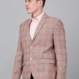 cantabil Checkered Full Sleeves Notch Lapel Formal Blazer for Men | Formal Blazer for Men | Men Blazer for Formal (P_MBZF00159A) image 2