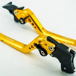 PA Adjustable Brake and Clutch Levers (Gold) Fit for Bajaj Pulsar NS 160/200/RS/AS200 image 2