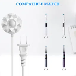 MULTIM Electric Toothbrush Replacement Original Model 3768 Charger Power Supply Compatible with Braun Oral B iO Series 7 8 9 Electric Toothbrush Magnetic Charging Base Power Adapter Cord image 2