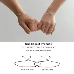 zibuyu Couple Bracelet for Women and Men Friendship Bracelet Girls Stainless Steel Adjustable Morse Code I Love You Bracelet for Couple, Girlfriend and Boyfriend Best Friend Bracelet Gifts - 1 Pair image 3