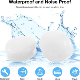 james international 21 Pairs Ear Plugs for Sleeping Soft Reusable Moldable Silicone Earplugs Noise Cancelling Earplugs, Sound Blocking,Ear Plugs with Case for Swimming, Concert,Airplane(Blue,White, Pink) image 3