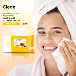 Fashion Colour Platinum Clean It Zero Hand and Face Cleaning Wipes 25N Each | Wet Wipes for Face | Hydrating,Refreshing, Soothing | (Kesar Ubtan (Pack of 2)) image 4