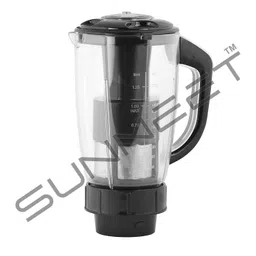 Sunmeet Transparent 1500 ml Black Juicer Jar with Filter for Mixer Grinder for Pulp Smoothie Milkshake Carrot Beet Juices 2021_06 image 2