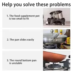 SpiderJuice 2Pc Removable Square Shape Gas Burner Stand for Small Utensils Vessels Vaghar Kadai Bowls Sauce Pans Tadka Pots Vati Chulha Stove Top Plate Support Jali Hot Bartan Holder Trivet image 4