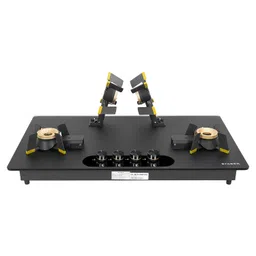 Faber Liftable Burners Hob - 90cm Black Glass| Auto Ignition| FFD| Cast Iron Pan Support| Premium Knobs| 2Yr Comprehensive Warranty, 5Yr on Glass, Burners & Valves| Hob Magiclift HT904 BR CI AI image 1