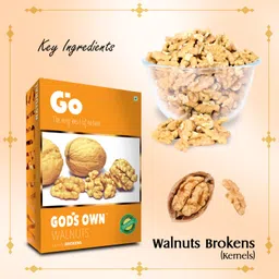 Go Organic Light Broken Walnut Kernels 500g, (250g x 2)| Akhrot Giri | Organic, Without Shell | Healthy Dry Fruits for Snacking & Baking image 4