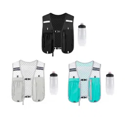 SAZ DEKOR Running Hydration Vest Runner Rucksack Breathable for Jogging Outdoor Riding Black image 3