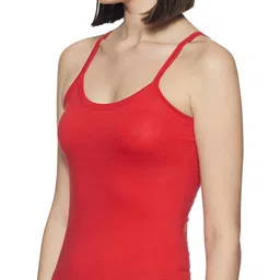rupa softline Regular Fit Women Super Combed Cotton Camisole, Under-Shirt, Stretchable and Body-Hugging, Solid Color,Pack of 5 (201-5P_Light Pink, Purple, Sangria, Red, Black 095) image 4