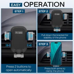 AsomESTA Mobile Holder for Car - Car Phone Holder - Car Mobile Holder, Quick Install, Secure Grip, Compatible with iPhones and Android Smartphones 4-7” Wide image 3